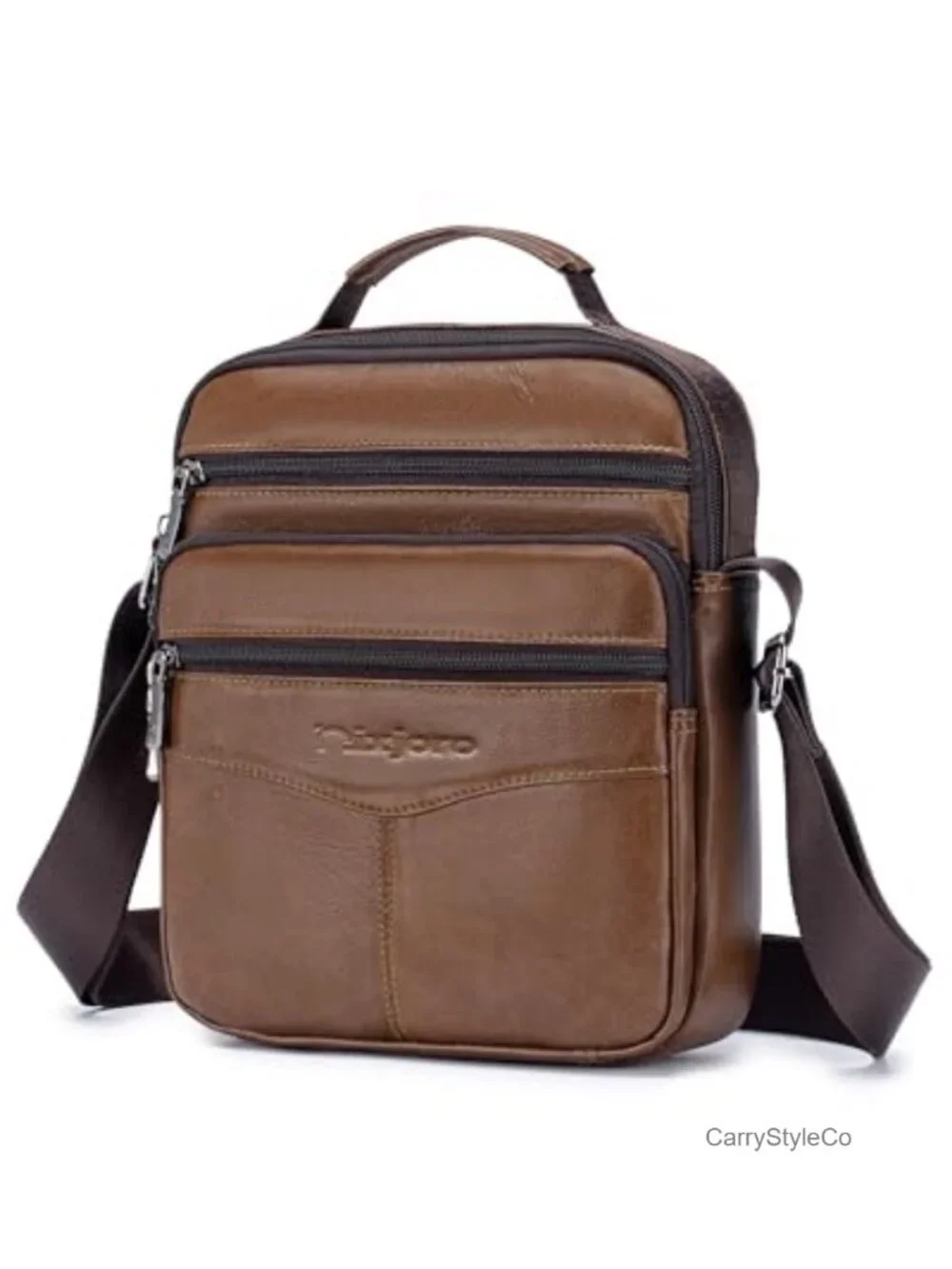 Vegan Leather Men Messenger Satchel Crossbody Sling Bag Shoulder Purse